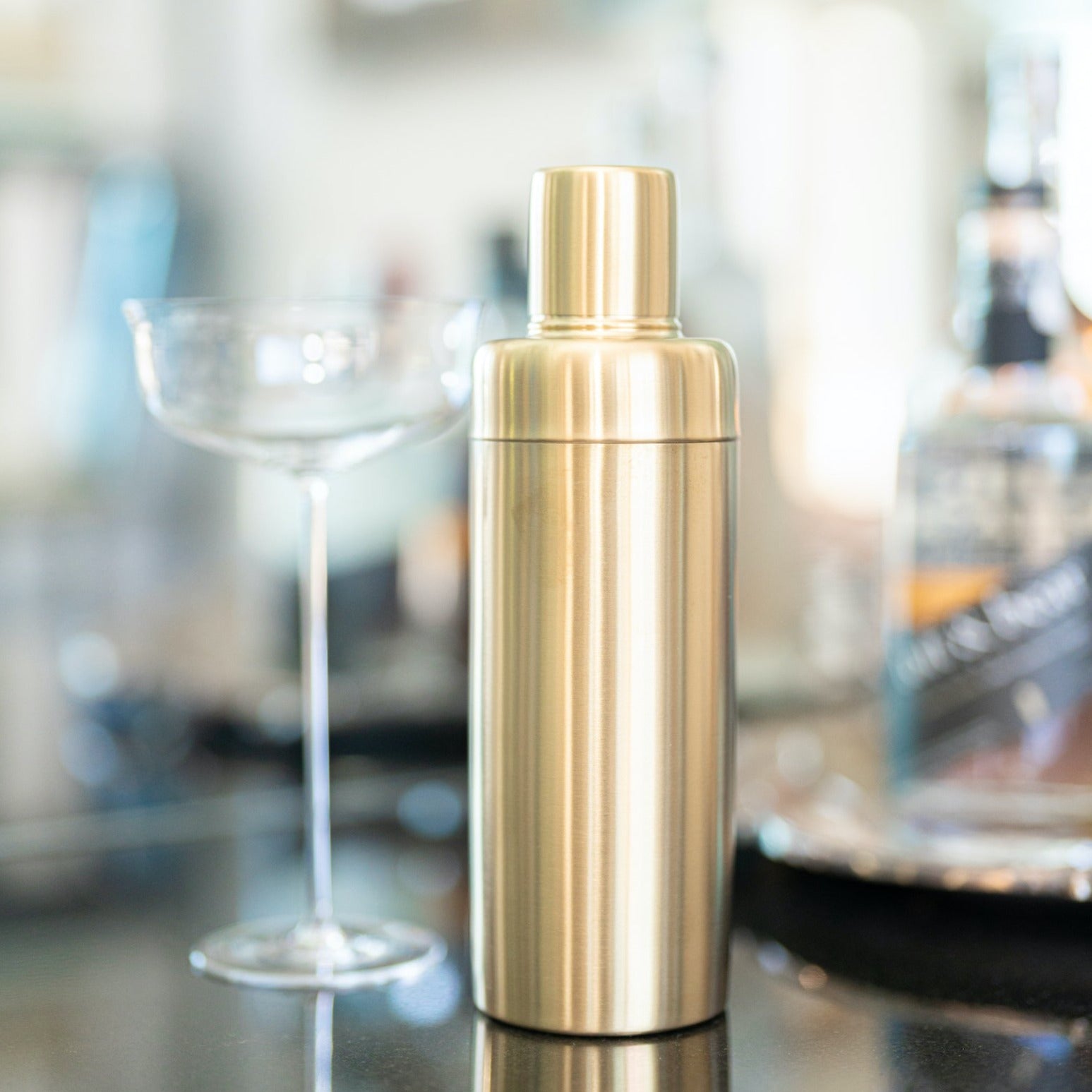 Stainless Steel Cocktail Shaker Gold