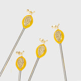 Lemon swizzle sticks