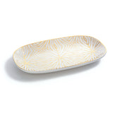 Talianna Lily Pad Catchall Tray, White & Gold