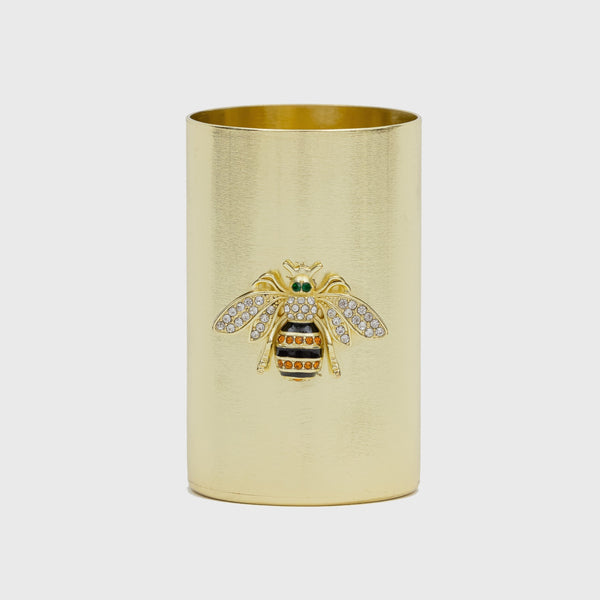 Stripey bee pot, small